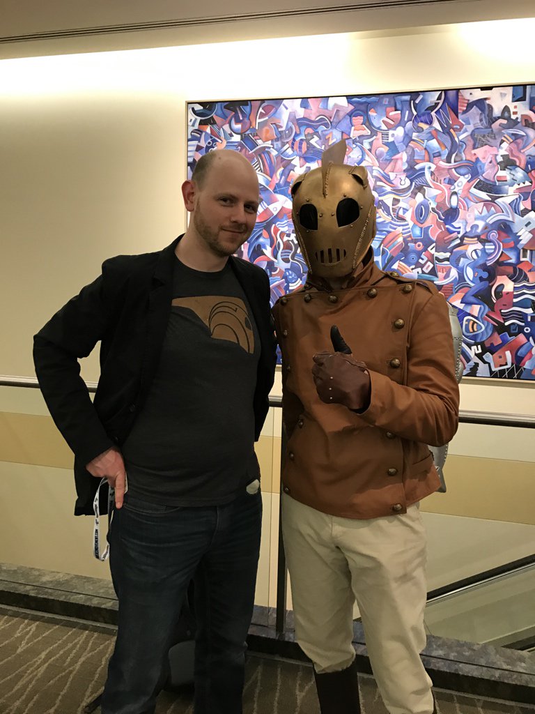 Dan with a Rocketeer cosplayer